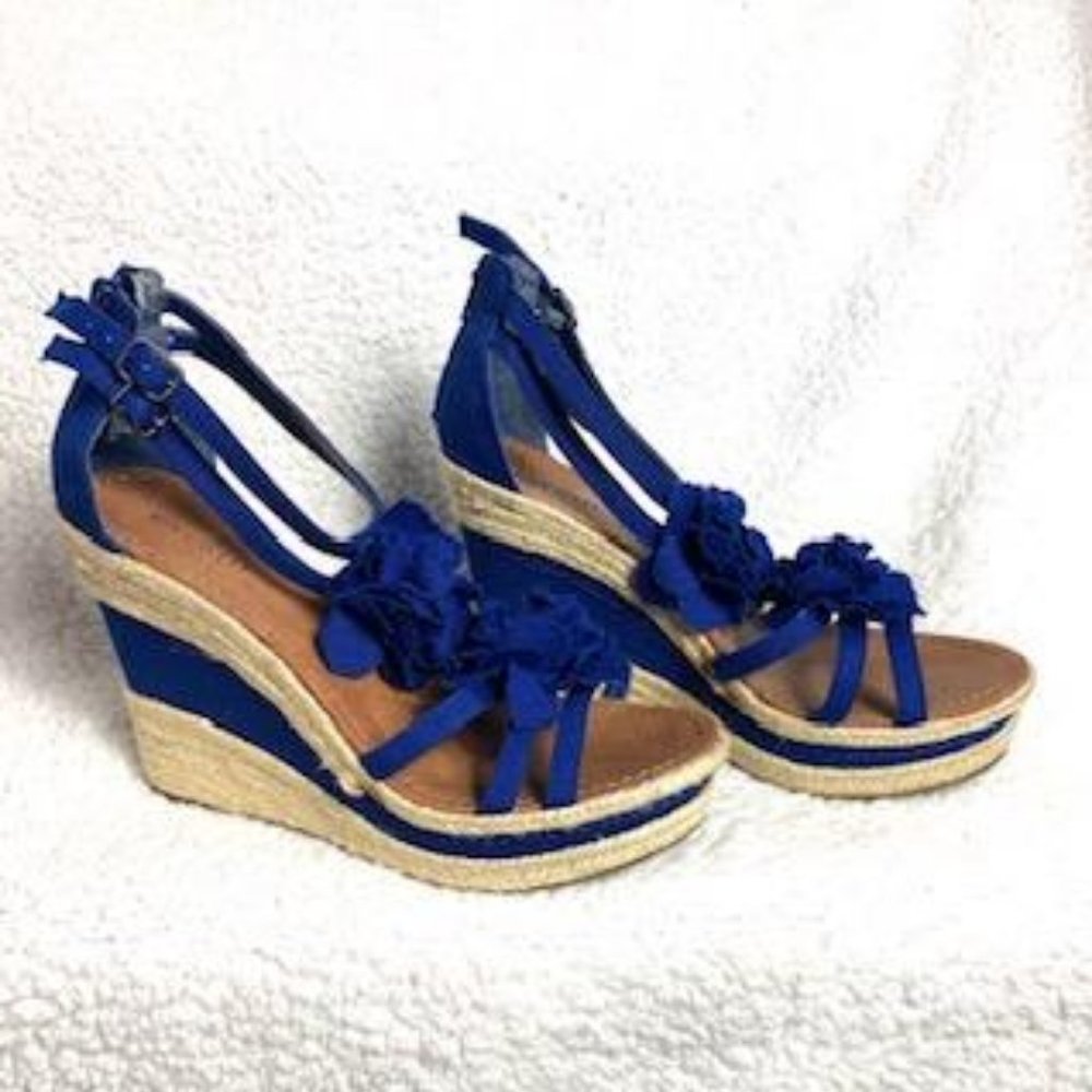 Nine West Beautiful Blue Wedged Espadrilles - Picture 6 of 13